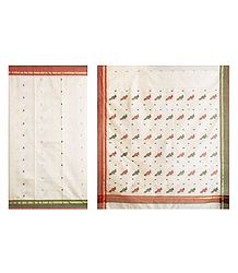 All-Over Boota on Ivory Color Chanderi Saree
