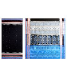 Orissa Bomkai Black Cotton Saree with Gorgeous Pallu