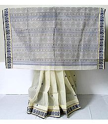 Cotton Saree - Bengal Tangail with Baluchari Design