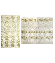 Ivory with Golden Dhakai Jamdani Saree with Border and Pallu