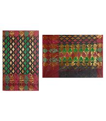 Jamdani Weaved Design All-Over on Black Net Saree