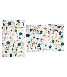 Floral Print on Off-White Georgette Saree