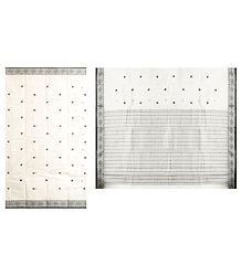 Ivory Bengal Tant Saree with All-Over Boota