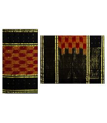 Handloom Cotton Tant Saree with Black Border