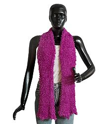 Magenta Silk Thread Soft Scarf