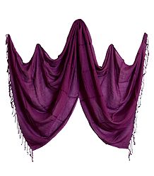 Fine Soft Cotton Purple Stole