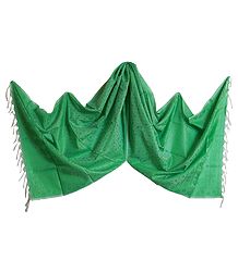 Light Green Art Silk Tanchoi Stole
