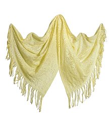 Fine Soft Light Woolen Yellow Stole