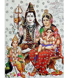 Shiva Family - Glitter Poster