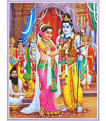 Marriage of Shiva and Parvati - Poster