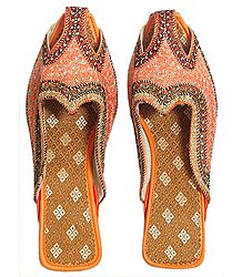 Saffron Ladies Designer Jutti with Threadwork