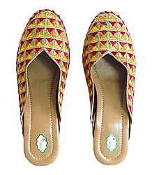 Multicolor Phoolkari Design Ladies Jooti
