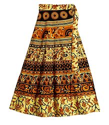 Sangeneri Print on Wrap Around Skirt