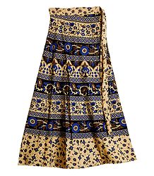 Sangeneri Print on Wrap Around Skirt