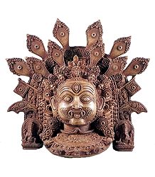 Stone Dust Mahakala Mask for Wall Decoration