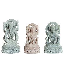 Set of 3 Standing Ganesha