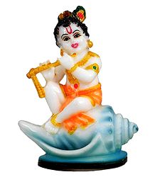 Krishna on Conch