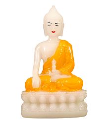 White Buddha with Yellow Robe