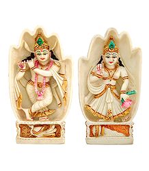 Radha Krishna inside Hand Palm