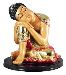 Thinking Buddha in Golden Robe