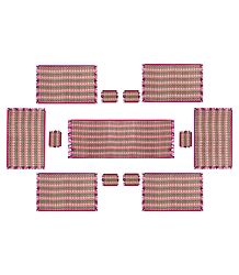 Dining Table Mats Made with Grass and Thread