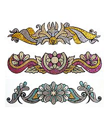 Set of 3 Glitter Bracelet Tattoos