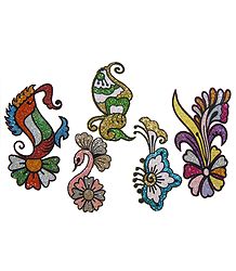 Set of 5 Multicolor Glitter Tattoos