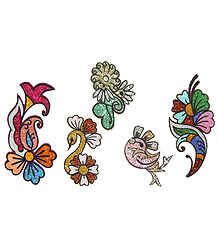 Set of 5 Multicolor Glitter Tattoos