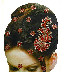Stone Studded Stick-on for Hair, Forehead and Ear