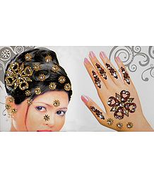 Hair and Hand Stick-on Decoration 