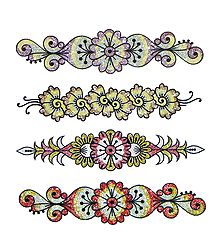 Set of 4 Designer Glitter Tattoos
