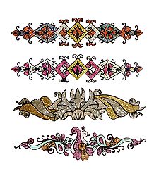 Set of 4 Golden Glitter Tattoos
