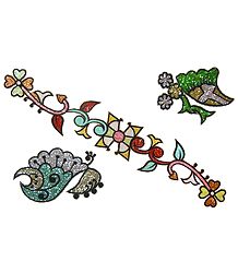 Set of 3 Multicolor Glitter Tattoos