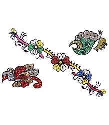 Set of 3 Multicolor Glitter Tattoos