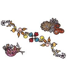 Set of 3 Multicolor Glitter Tattoos