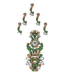 Green with Golden Glitter Hand Tattoo
