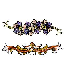 Set of 2 Glitter Bracelet Tattoo