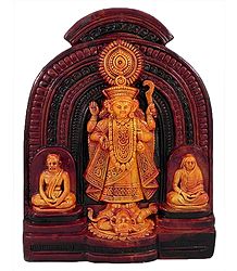 Goddess Kali with Ramakrishnadev and Sarada Maa