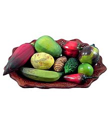 Vegetables in a Wooden Tray