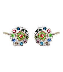 Multicolor Stone Studded Toe Ring