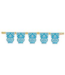 Shubh Labh on Glittered Card Paper Door Toran - (Decorative Door Hanging)