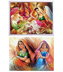 Rajasthani Beauties - Set of 3 Posters