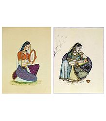 Ragini and Rajput Woman - Set of 2 Posters