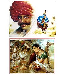 Rajasthani People - Set of 2 Posters