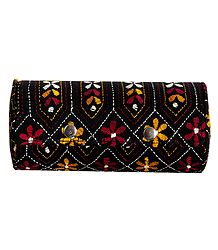 Embroidered Black Cloth with Cardboard Bangle Box