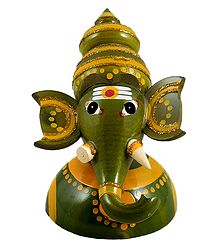 Half Bust Ganesha - Chennapatna Doll