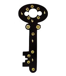 Key Shaped Key Rack with Five Hooks - Wall Hanging