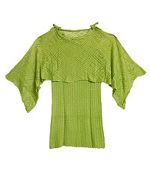 Olive Green Designer Ladies Woolen Sweater