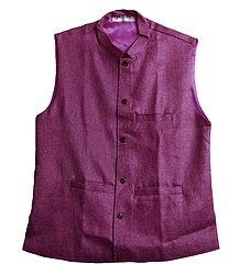 Mens Dark Magenta Sleeveless Jacket