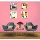 Set of 4 Flowers and Abstract Posters